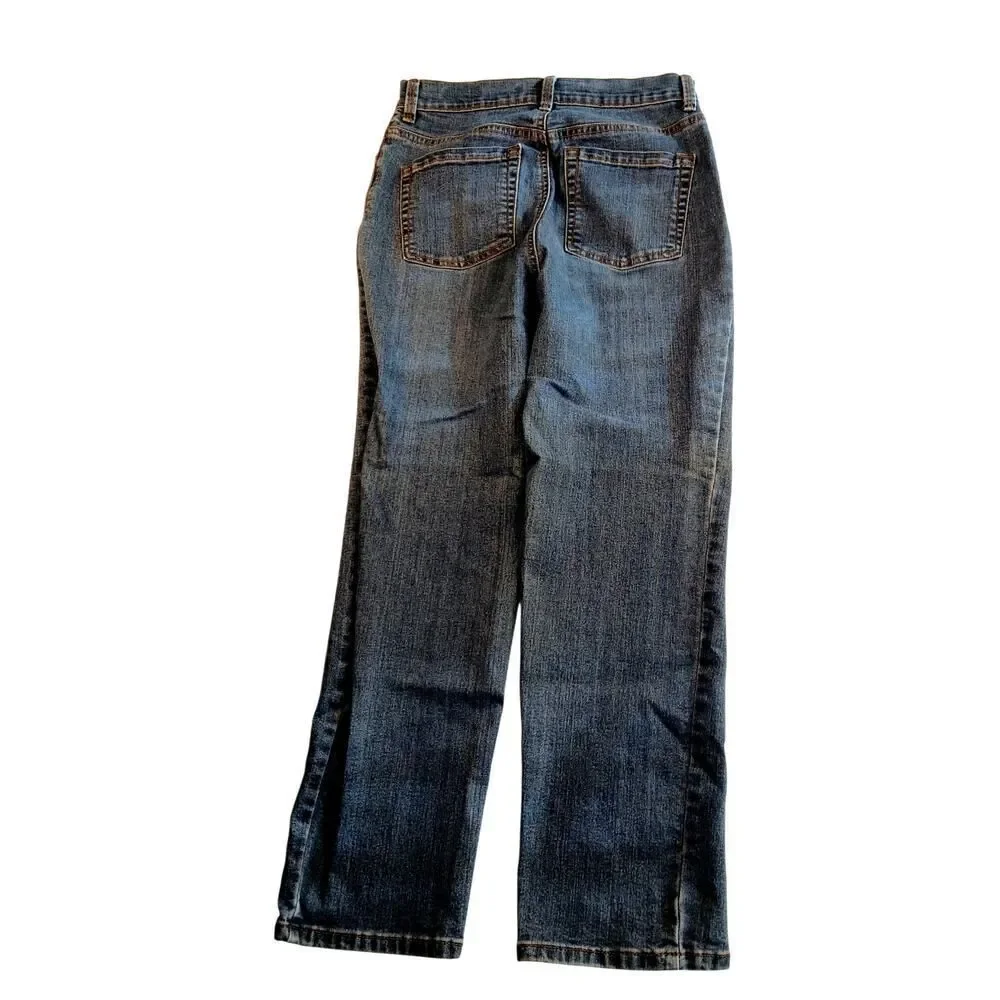 Gloria Vanderbilt 'Amanda' Womens Bootcut Blue Jeans - Size 6 Petite